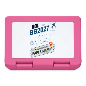 Flug BB2027 Ziel Opa und Großmutter - Brotdose - Pink - Vorne