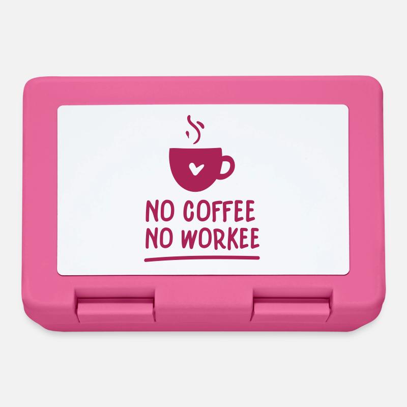No coffee no workee - Boîte à goûter - rose