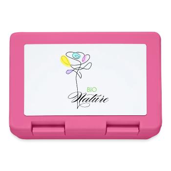Bunte Bio-Naturblumen - Brotdose - Pink - Vorne