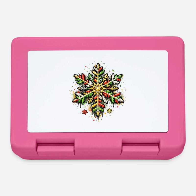 Snowflake . 1 . AI generated - Lunchbox - pink