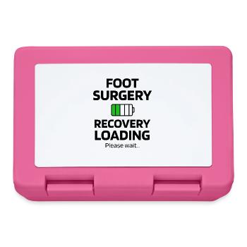 Foot Surgery Broken Foot Surgery Recovery Gift - Lunchbox - pink - Front