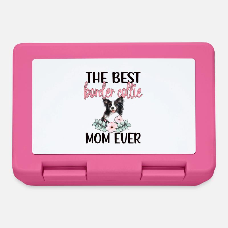 Border Collie Mama Border Collie propriétaire de chien - Boîte à goûter - rose