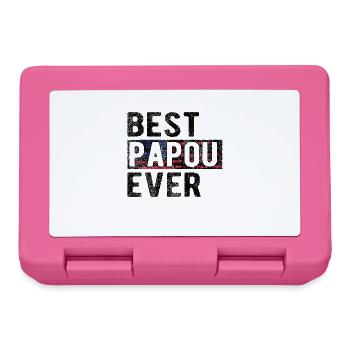 Best Papou Grandpa Father's Day Papou Grandfather Papa - Lunchbox - pink - Front