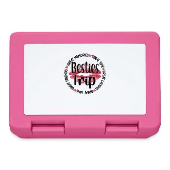 Besties Trip BFF Beste Freundinnen Urlaub - Brotdose - Pink - Vorne