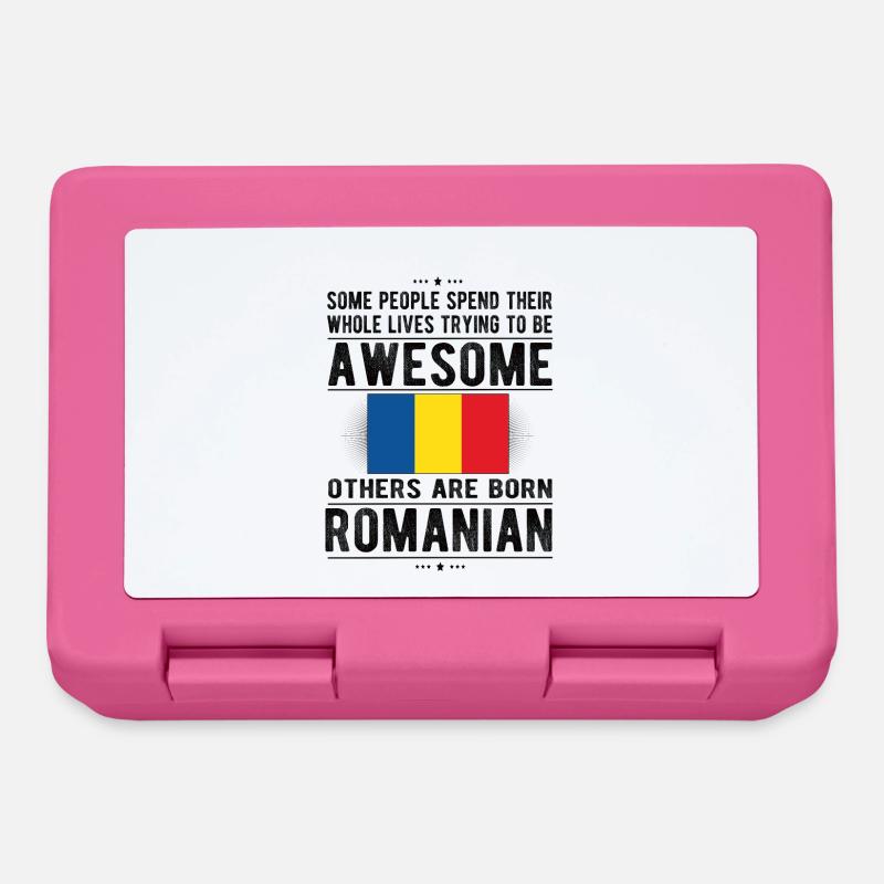 Fier drapeau roumain roumain d'origine roumaine - Boîte à goûter - rose