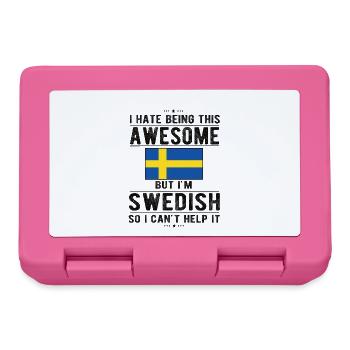 Schwede Schweden Flagge Schwedische Herkunft - Brotdose - Pink - Vorne
