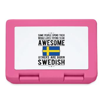 Schwede Schweden Flagge Schwedische Herkunft - Brotdose - Pink - Vorne