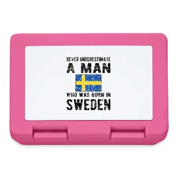 Schwede Schweden Herkunft Schwedische Flagge - Brotdose - Pink - Vorne
