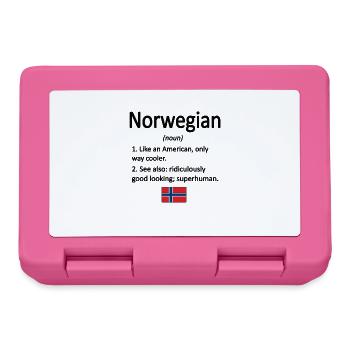 Norwegian Norway flag Norwegian roots - Lunchbox - pink - Front