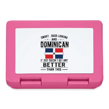 Dominican Flag Dominican Republic Roots - Lunchbox - pink - Front