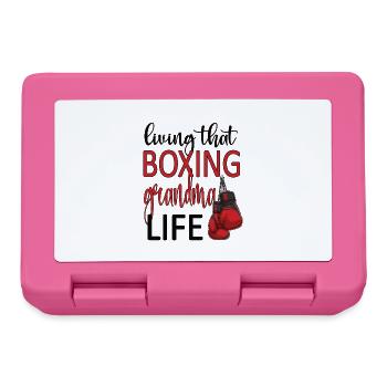 Boxoma Stolze Box-Großmutter Boxer Oma Geschenk - Brotdose - Pink - Vorne