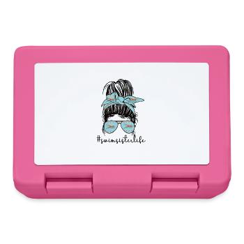 Beste Schwimmschwester Schwimm-Schwester Schwimmer - Brotdose - Pink - Vorne