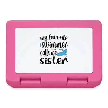 Best Swimming Sister Swimming Sister Swimmer - Lunchbox - pink - Front