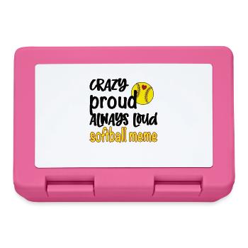 Proud Memes Grandma Of Softball Player Softball Meme - Lunchbox - pink - Front