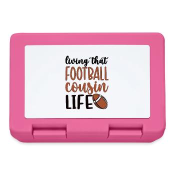Proud Football Cousin Of A Football Player Cousin - Lunchbox - pink - Front