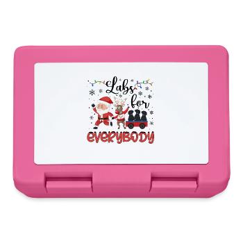 Labrador Weihnacht Goldener Hunde Geschenk - Brotdose - Pink - Vorne