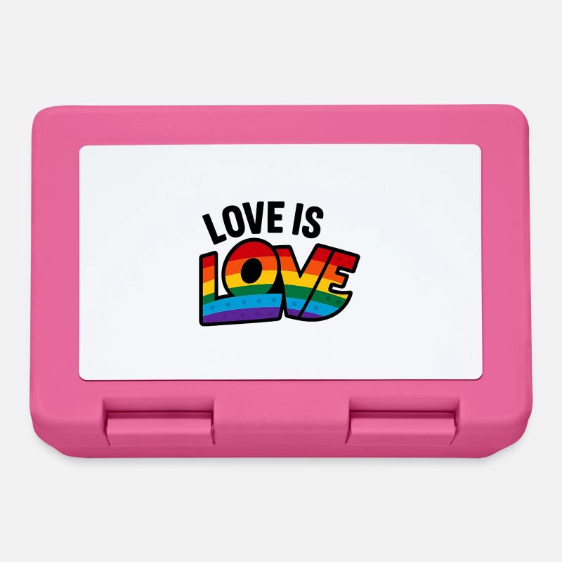 Liebe ist Regenbogen Vielfalt - Brotdose - Pink