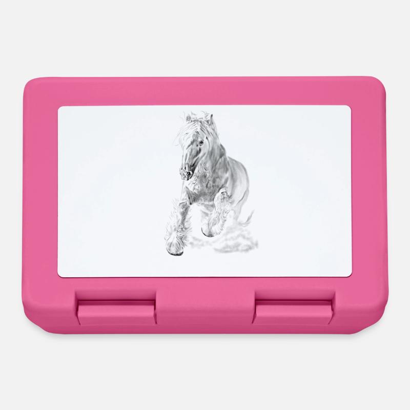 cheval - Boîte à goûter - rose
