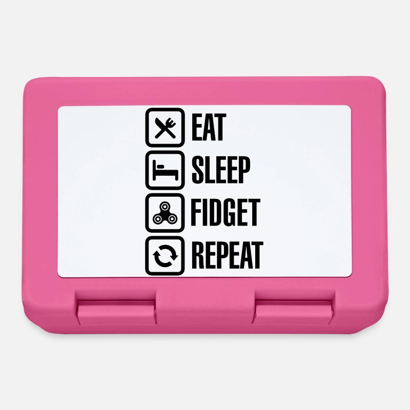 Eat Sleep Fidget Repeat - Fidget Spinner - Lunchbox - pink