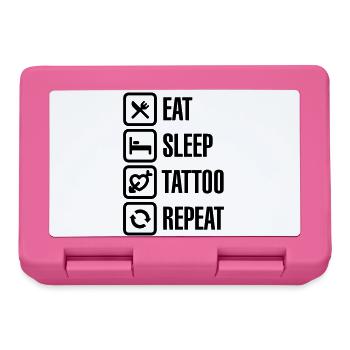 Eat - Sleep - Tattoo - Repeat - Lunchbox - pink - Front