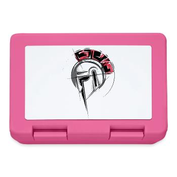 Gladiator Illustration Fighter Helm Römer icon - Brotdose - Pink - Vorne