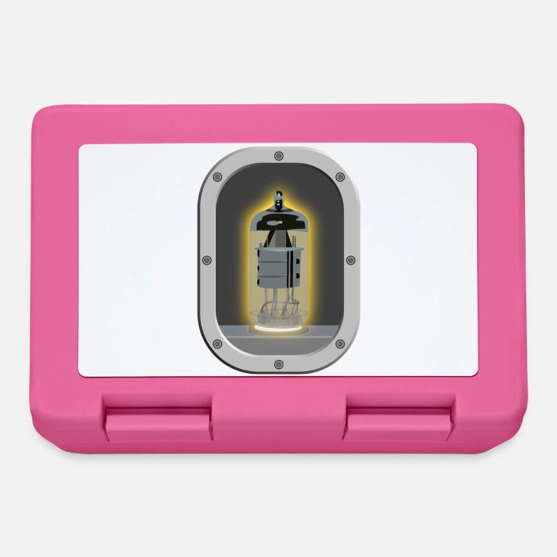 Röhre hinter Schauglas - Brotdose - Pink