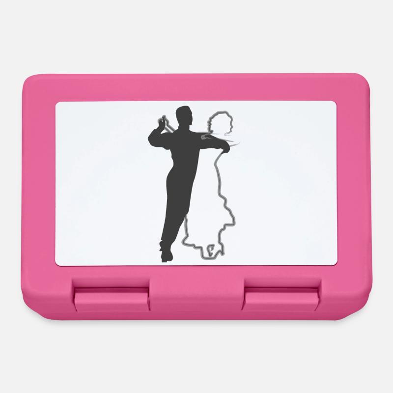 Elegant Dancing Couple Silhouettes Design - Lunchbox - pink