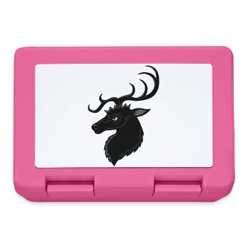 Hirsch portrait - Brotdose - Pink - Vorne