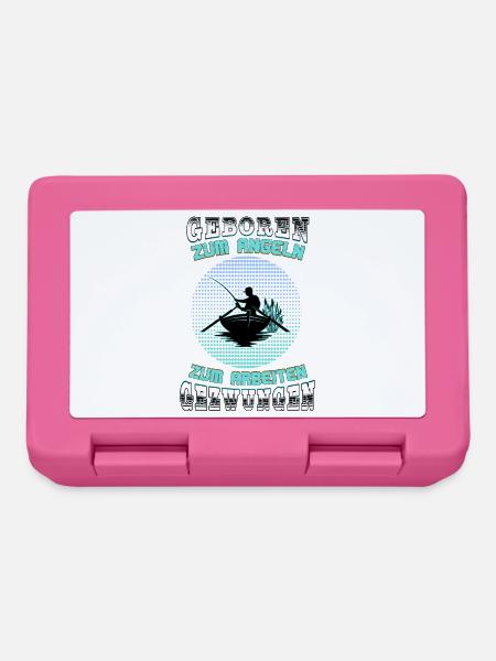 Zum Angeln geboren - Angler Geschenk - Fischer - Brotdose - Pink
