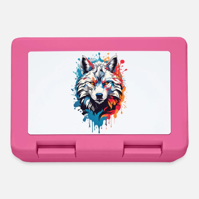 Loup Cool - Boîte à goûter - rose
