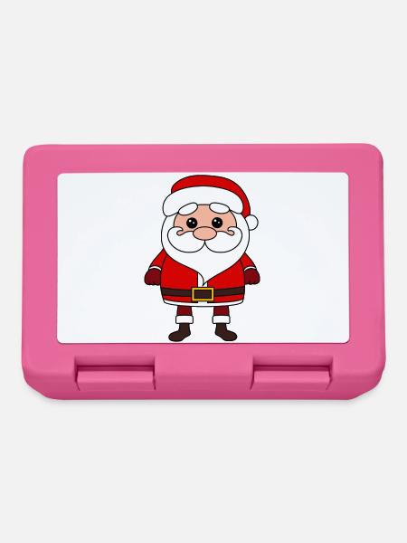 Nikolaus Cartoon Weihnachten Kinder Shirt - Brotdose - Pink