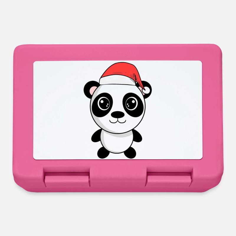 Panda Cuddly Toy Christmas - Lunchbox - pink