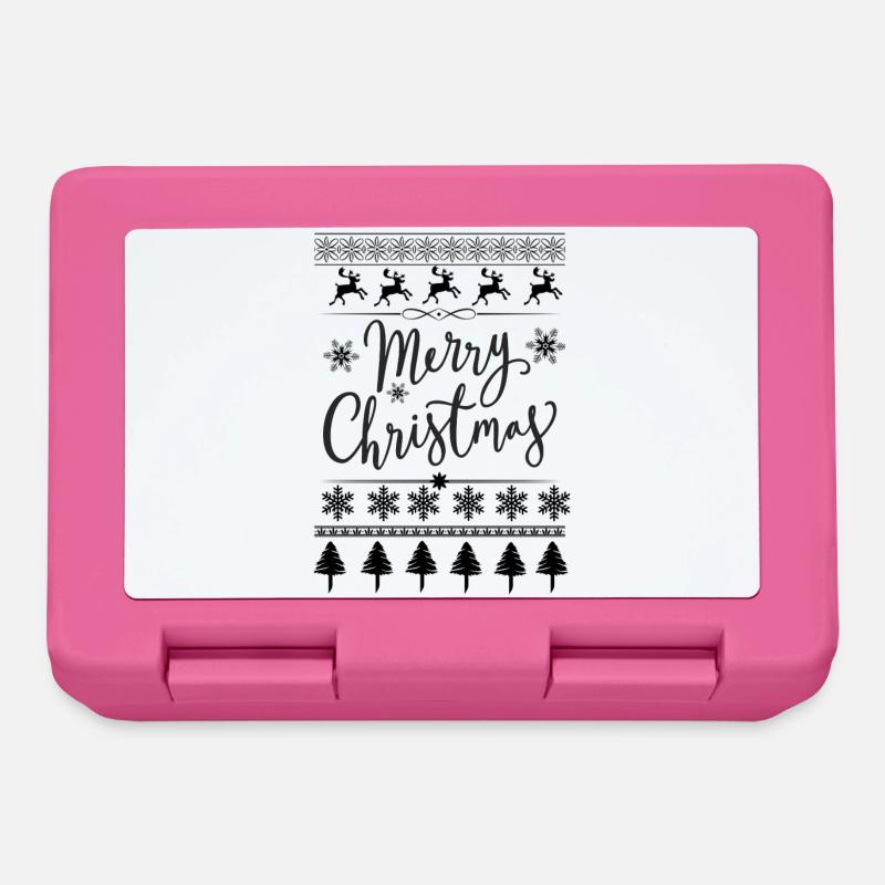 Joyeux Noël Scripté - Boîte à goûter - rose