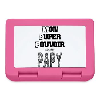 Mon Super Pouvoir Etre Papy Grand Père - Boîte à goûter - rose - Devant