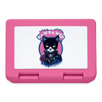 Gothic Katze - Brotdose - Pink - Vorne