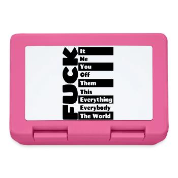 F**k everything # - Lunchbox - pink - Front