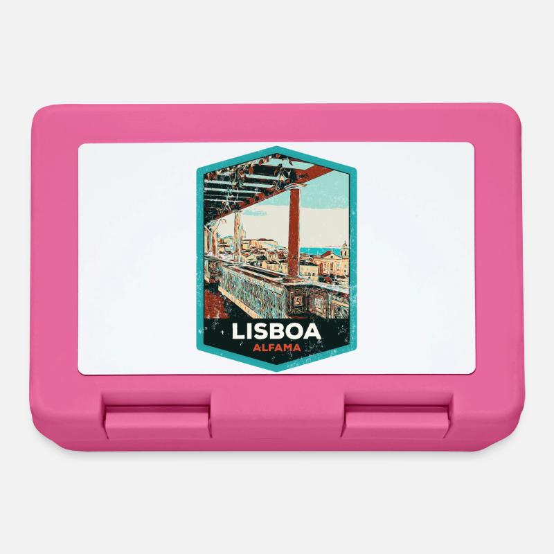 Illustration Alfama, Lisbonne - Boîte à goûter - rose