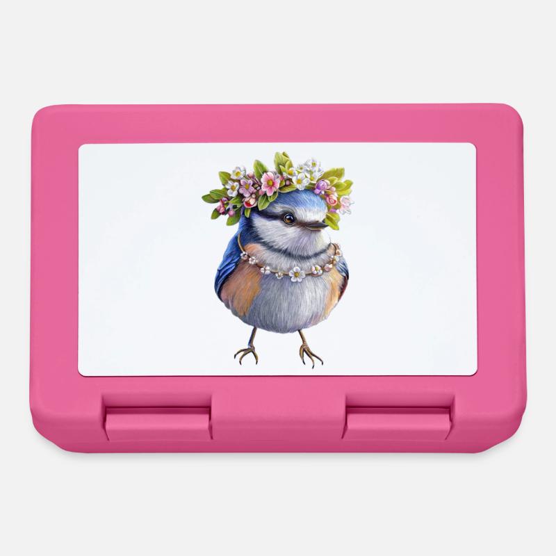 Couronne florale d’oiseau - Boîte à goûter - rose