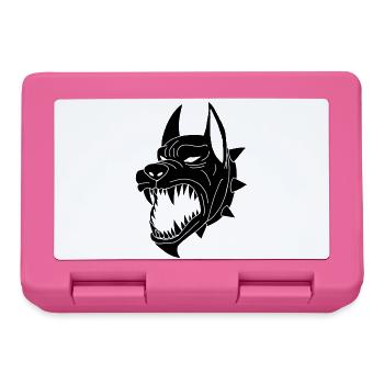 Schwarzer Hund der Unterwelt - Brotdose - Pink - Vorne