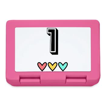 1. 1 Jahr. 1. JAHRESTAG. 1-JÄHRIGES JUBILÄUM - Brotdose - Pink - Vorne