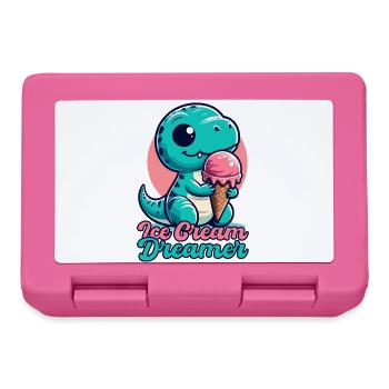 Ice Cream Dreamer Cute T-Rex with Ice Cream Gift - Lunchbox - pink - Front