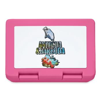 Watercolor Map Antigua and Barbuda - Lunchbox - pink - Front