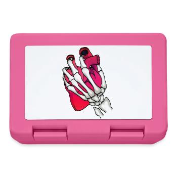 Heart in skeleton hand - Lunchbox - pink - Front