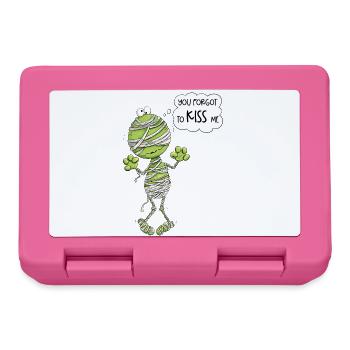 Frog Mummy Halloween You Forgot To Kiss Me - Lunchbox - pink - Front