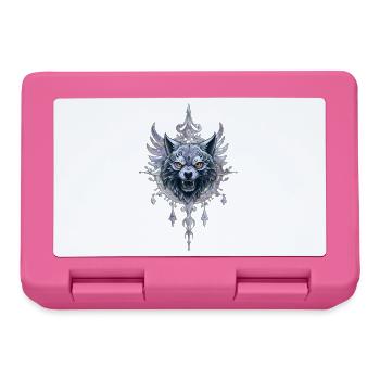 Mystical wolf's head. - Lunchbox - pink - Front