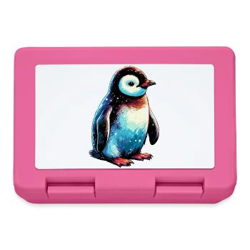 Pingouin - Boîte à goûter - rose - Devant