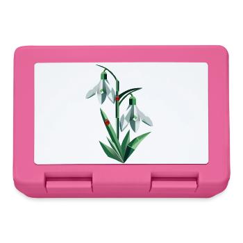 Two snowdrops with ladybugs - Lunchbox - pink - Front