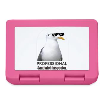 Humorous Seagull with Sunglasses T-Shirt - Lunchbox - pink - Front