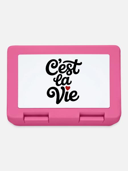 C'est La Vie Frankreich Spruch - Brotdose - Pink