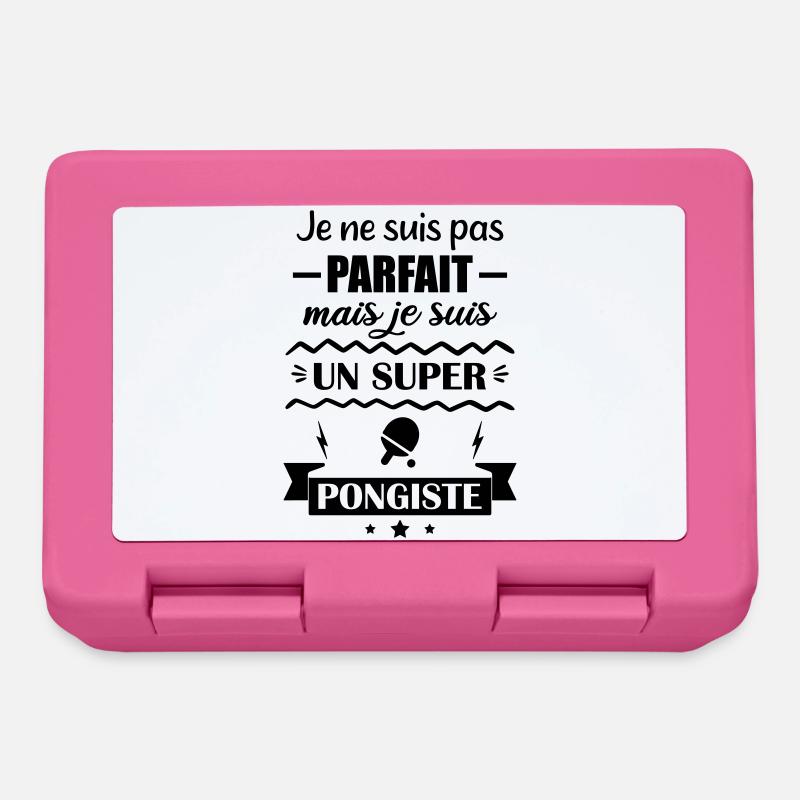 Super Pongiste Tennis de Table Ping-Pong Ping Pong - Boîte à goûter - rose